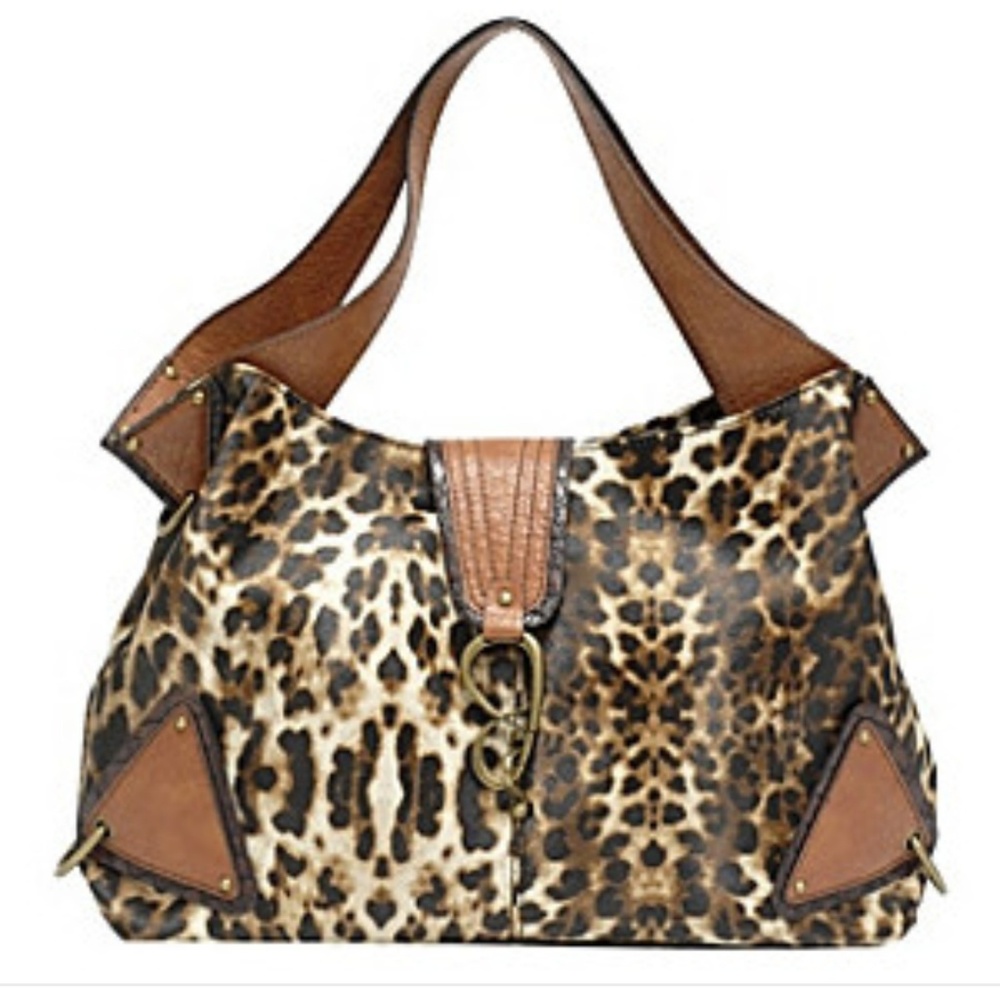 Jessica Simpson leopard tote handbag